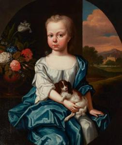 VERELST Maria 1680-1744,The Pet Spaniel,John Moran Auctioneers US 2021-09-28