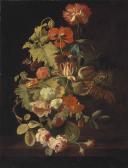 VERELST Simon Pietersz.,A carnation, iris, roses, tulips and other flowers,Christie's 2013-01-30