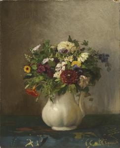 VERESHAGIN Vasilii Petrovich 1835-1909,Bouquet in a jug,Russian Seasons RU 2012-11-23