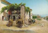 VERESHAGIN Vasilii Petrovich 1835-1909,Italian Village by the Coast,Christie's GB 2000-12-15
