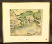 VERGEAUX André 1900-1900,Le canal,Auxerre Enchères FR 2022-02-24