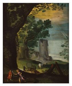VERHAECHT Tobias 1561-1631,Paysage animé avec une diseuse de bonne aventure V,Brissoneau 2022-12-16