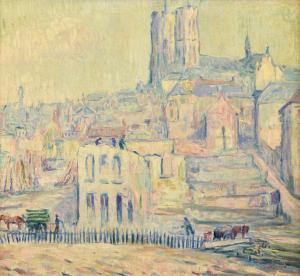 VERHAEGEN Fernand 1883-1975,Landscape with cathedral,Dreweatts GB 2022-03-16