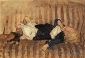 VERHAS Jan Frans 1834-1896,Study of Louise Ponselet, lying on a sofa,1878,Bonhams GB 2019-02-20