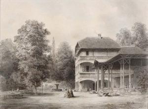 VERHAS Jan Frans 1834-1896,Vue animée d\’un pavillon dans un parc,Millon & Associés FR 2018-10-15