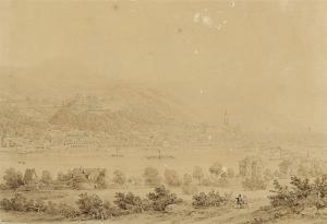 VERHAS Theodor,Blick über den Neckar auf Heidelberg mit dem Schlo,1850,Winterberg Arno 2022-10-22