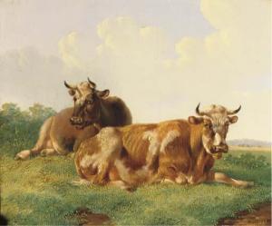 VERHOESEN Albertus 1806-1881,Cattle in a sunny meadow,1845,Christie's GB 2006-06-13