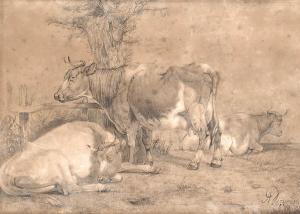 VERHOESEN Albertus 1806-1881,Cows,Glerum NL 2009-12-14