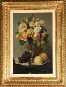 VERHOEVEN BALL Adrien Joseph,Natura morta di fiori e frutta,Capitolium Art Casa d'Aste 2020-10-13