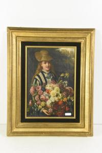 VERHOEVEN BALL Adrien Joseph 1824-1882,Portrait de jeune femme,Rops BE 2021-06-06