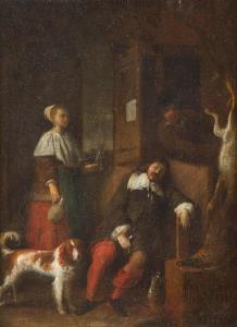 VERKOLJE Jan I 1650-1693,THE HUNTER WHO FELL ASLEEP,1679,Hargesheimer Kunstauktionen DE 2021-03-13