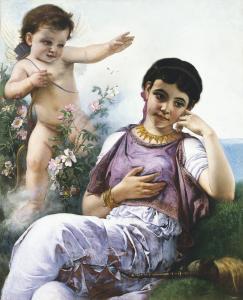 VERLAT Charles Michel Maria 1824-1890,Ariadne and Amor,1880,De Vuyst BE 2015-10-24