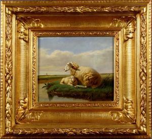 VERLAT Charles Michel Maria 1824-1890,Moutons et Anes .,Galerie Moderne BE 2023-01-23