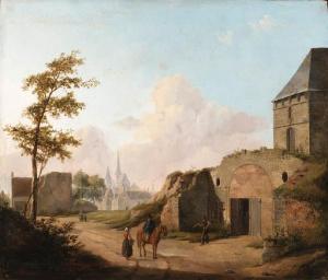 VERMEERUCK J,Townfolk conversing on a Path by a Mill,1830,Christie's GB 1999-06-16