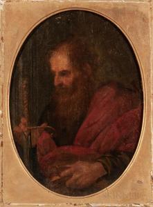 VERMIGLIO Giuseppe 1585-1635,St. Paul Holding a Book and Sword,Skinner US 2019-07-13