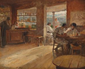 VERMONT Nicolas 1866-1932,La cârciuma din sat,1895,Artmark RO 2016-09-27