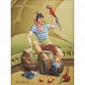 VERNAL John 1914-2002,THE RED MACAW watercolour,Lyon & Turnbull GB 2018-10-31