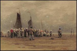 VERNER Frederick Arthur 1836-1928,Dutch Fishing Folk,1884,Heffel CA 2006-11-24