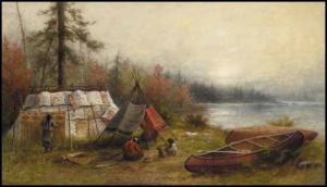VERNER Frederick Arthur 1836-1928,Indian Encampment,1907,Heffel CA 2008-11-19