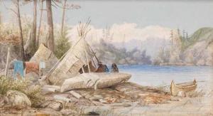 VERNER Frederick Arthur 1836-1928,Ojibway Encampment on the Severn,Heffel CA 2017-05-24