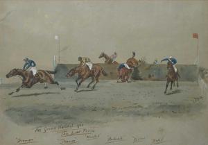 VERNER LONGE WILLIAM,The last fence of the 1903 Grand National,1903,Woolley & Wallis 2023-09-05