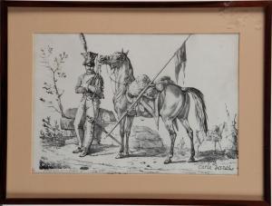 VERNET Carle 1758-1836,Le Hussard,Osenat FR 2024-01-28