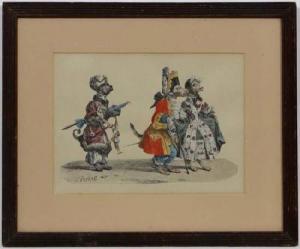 VERNET Carle 1758-1836,The French Royal family as dogs and attendant,Dickins GB 2015-04-03