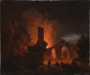 VERNET Claude Joseph 1714-1789,Fire at night,Bruun Rasmussen DK 2019-04-01