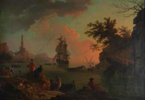 VERNET Claude Joseph 1714-1789,Men and women fishing on a rocky shore,Bellmans Fine Art Auctioneers 2023-10-10