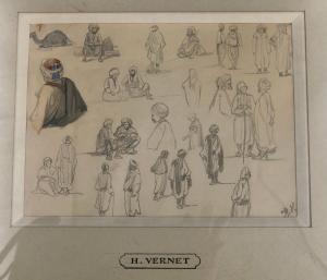 VERNET Horace 1789-1863,Etude d'arabes au turban,Chayette et Cheval FR 2024-02-23