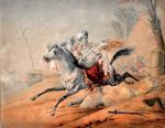 VERNET Horace,Ismaël et Maryam, s'échappant à cheval,1817,Desbenoit-Fierfort & Associes 2011-04-29