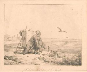 VERNET Horace 1789-1863,L'oiseleur, l'autour et l'Alouette,Coutau-Begarie FR 2008-07-02