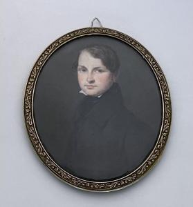 VERNET Jules 1792-1843,Portrait d'homme à la redingote noire, de trois-qu,1833,Libert FR 2023-07-06