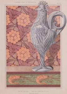 VERNEUIL Maurice Pillard, dit 1869-1942,L\’animal dans la décoration / Coq,,1897,Etienne de Baecque 2021-09-30