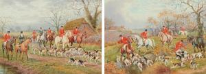 VERNON Cecil,HOUNDS MOVING OFF TO DRAW & IN AT THE DEATH,Ross's Auctioneers and values IE 2023-11-08