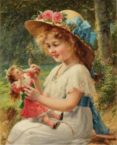 VERNON Emile 1872-1919,Her Favorite Doll,1913,Sotheby's GB 2023-05-24