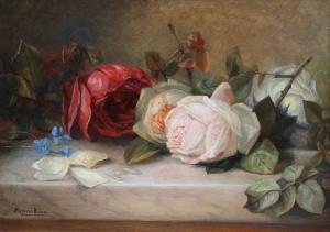 VERNON Florence 1800-1800,Still Life of Roses,Burchard US 2009-09-27