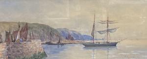 VERNON R Warren 1882-1908,Schooner in harbour,Gorringes GB 2021-02-22