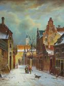 VERNON T E,WINTER IN DUTCH STREET,Ross's Auctioneers and values IE 2016-12-07