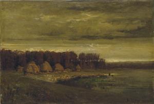 VERON Alexandre Rene 1826-1897,Troupeau à l'étang avant l'orage,1886,Christie's GB 2009-06-23