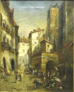 VERON FARÉ Jules 1800-1900,A busy street scene,Bonhams GB 2005-08-28
