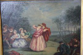 VERON Henriette 1825-1870,La contredanse au son du violon et de la musette,Conan-Auclair 2021-03-02