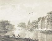 VERRIJK Dirk 1734-1786,A riverbank with houses and fishermen,Christie's GB 2004-11-03