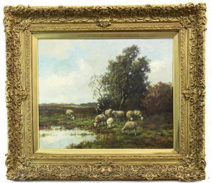 VERSCHUUREN Charles 1891-1955,SHEEP WATERING BY WOODLANDS,McTear's GB 2019-06-05