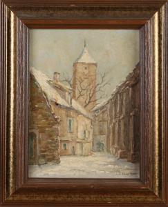 VERSTEEG Leonard Pieter 1901-1992,Winter village view Rothenburg,Twents Veilinghuis NL 2021-04-08