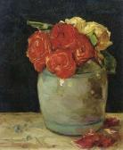VERSTER Floris 1861-1927,Gemberpot met rozen: roses in a clay pot,Christie's GB 2003-10-28