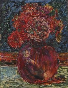 VERSTER Floris 1861-1927,Zinnias in a vase,1910,Christie's GB 2021-10-06