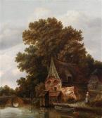VERSTRAATEN Lambert Hendricksz 1631-1712,Eine bewaldete Flusslandschaft mit einer ,Palais Dorotheum 2010-10-13