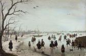 VERSTRAELEN ANTHONIE,A winter landscape with figures skating and making,Christie's 2010-11-09