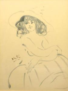 VERTHES Marcel 1895-1961,Femme au chapeau,Neret-Minet FR 2015-04-22